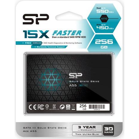 Εσωτερικός Σκληρός Δίσκος SSD SILICON POWER A55 256 GB SATA III